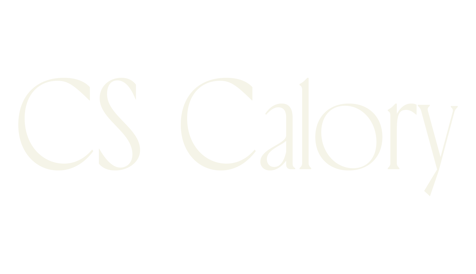 CS Calory, logo font preview