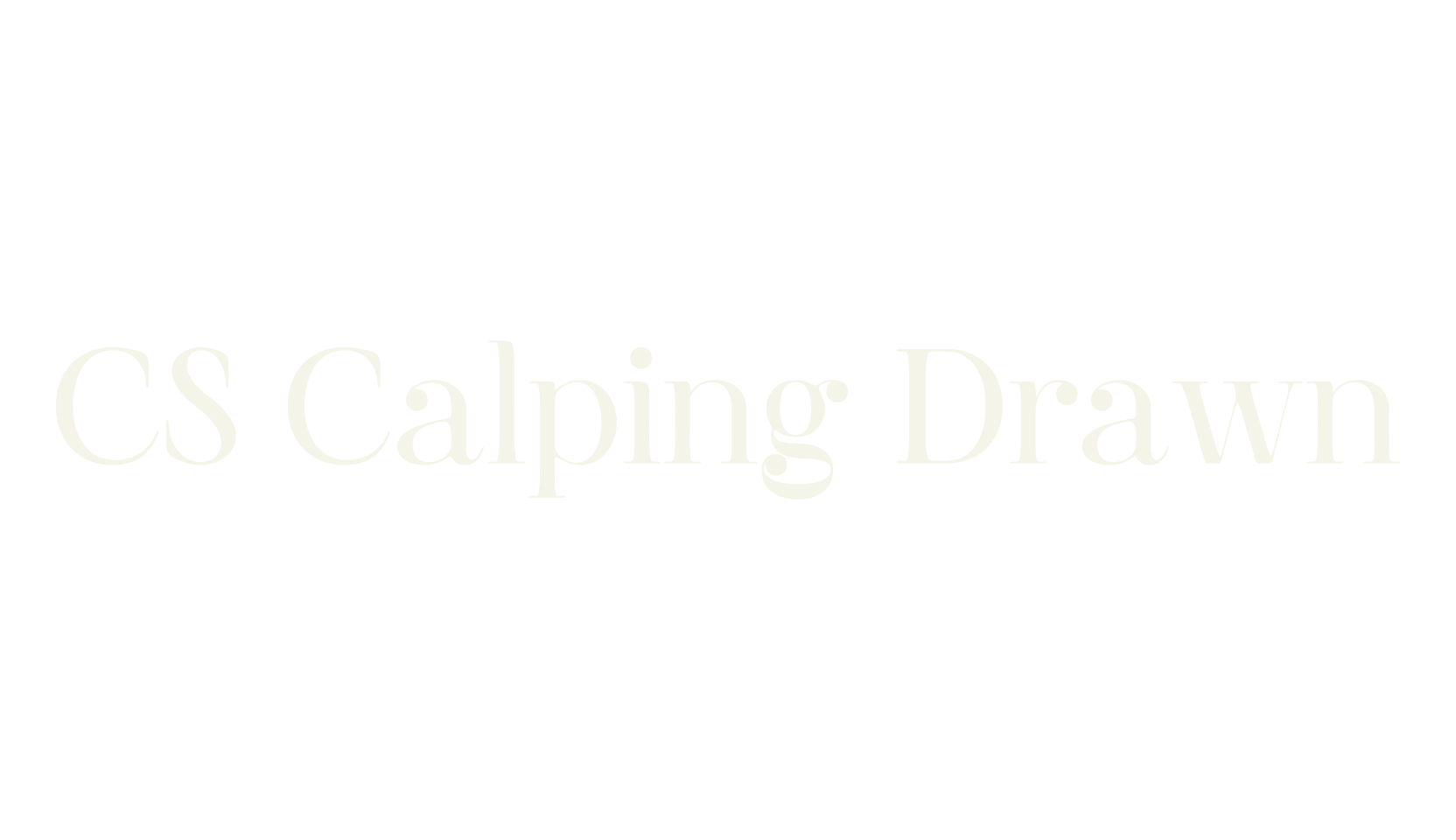 CS Calping Drawn, heading font preview