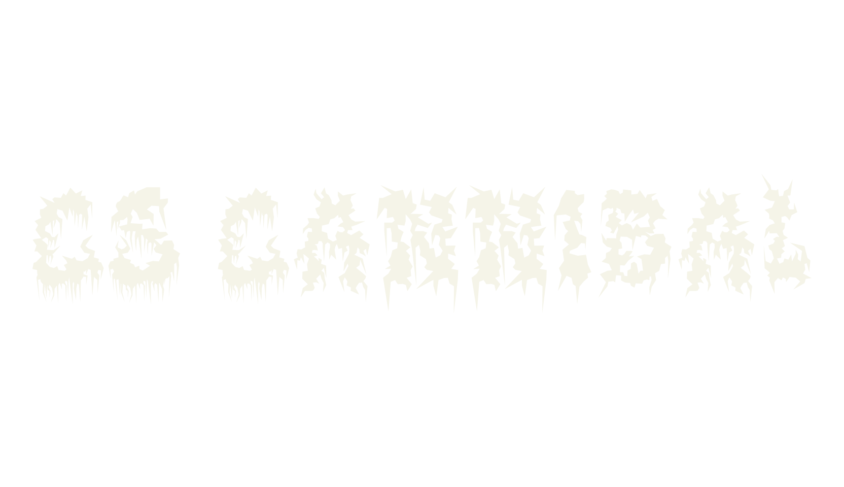 CS Cannibal, black metal font preview