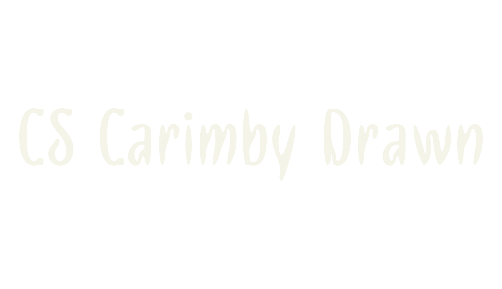 CS Carimby Drawn, logo font preview