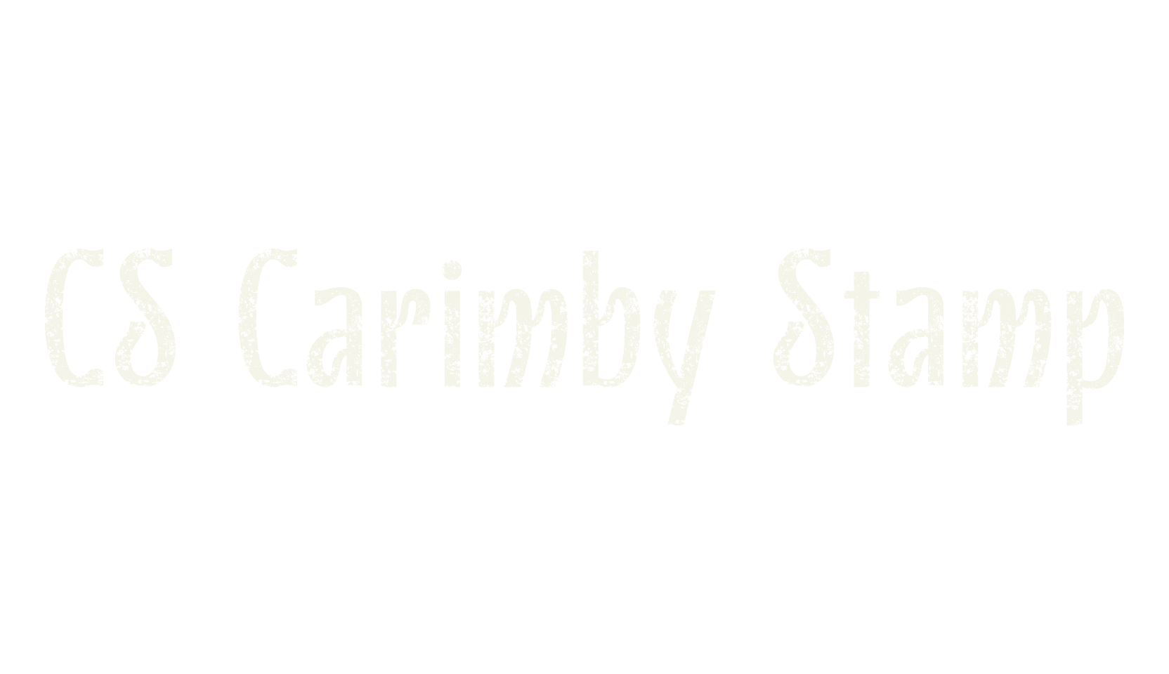 CS Carimby Stamp, display market font preview