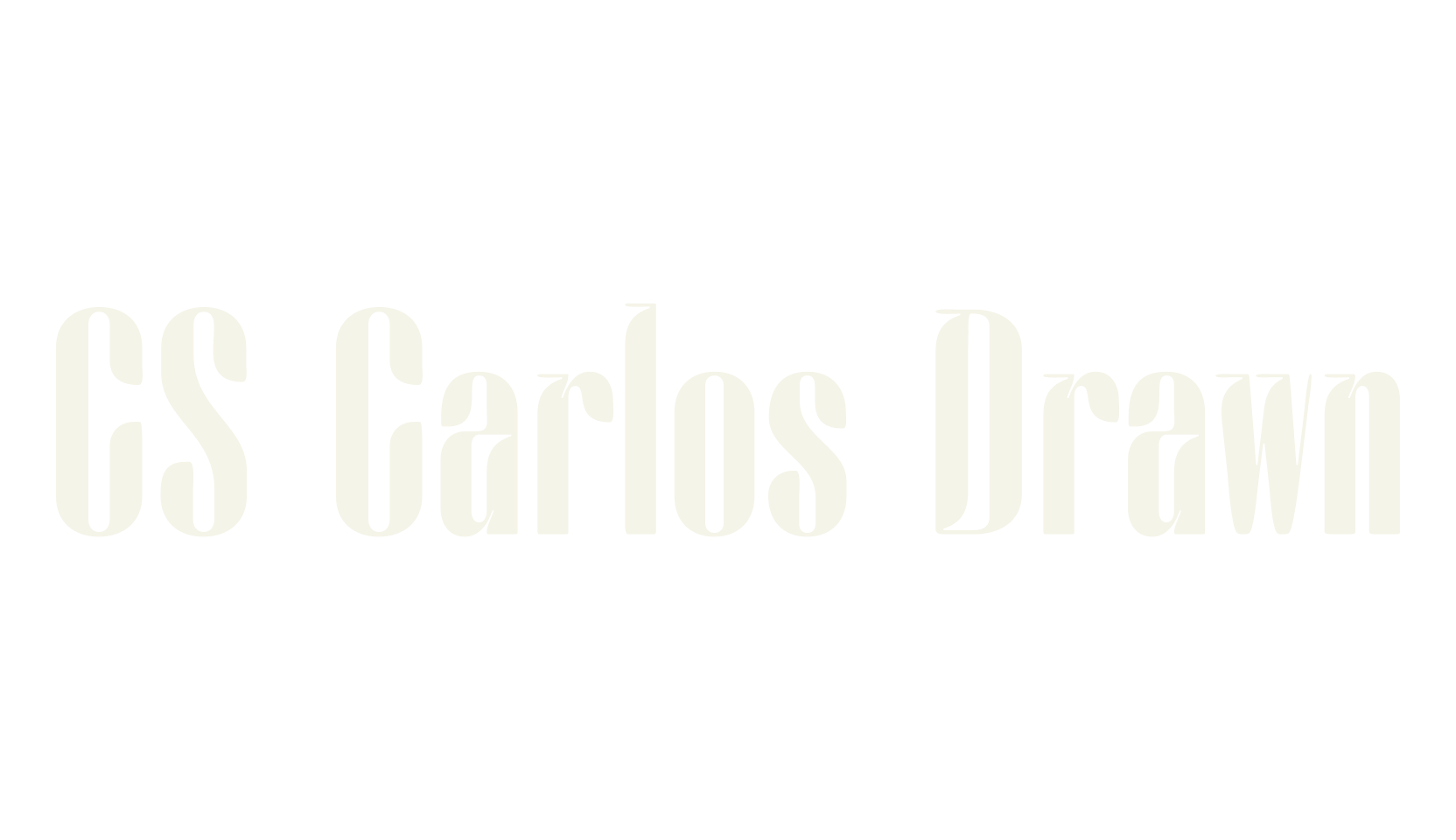 CS Carlos Drawn, condensed font preview