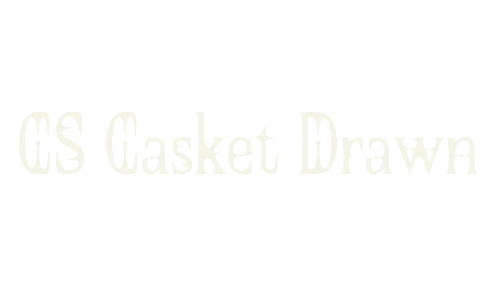 CS Casket Drawn, album cover font preview