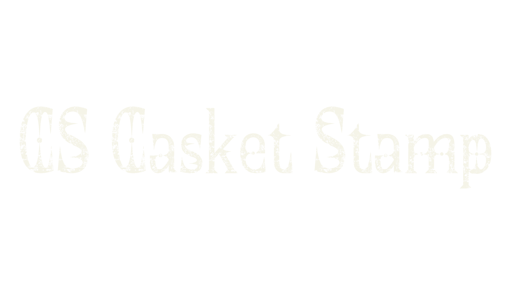 CS Casket Stamp, fantasy font preview