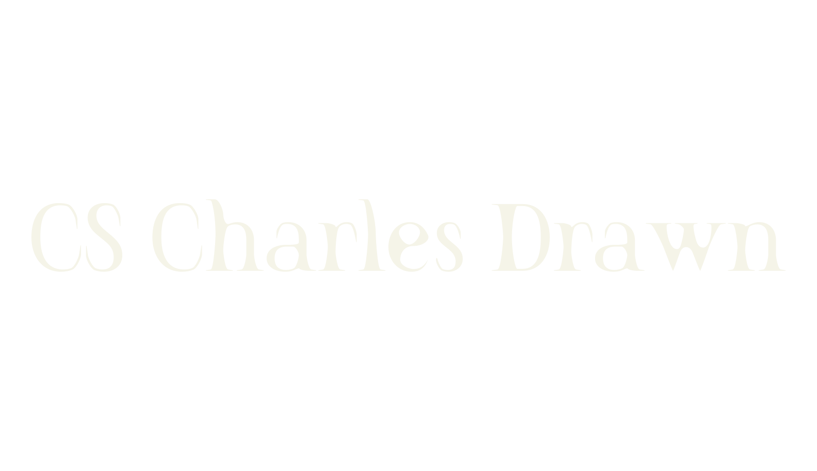 CS Charles Drawn, logo font preview