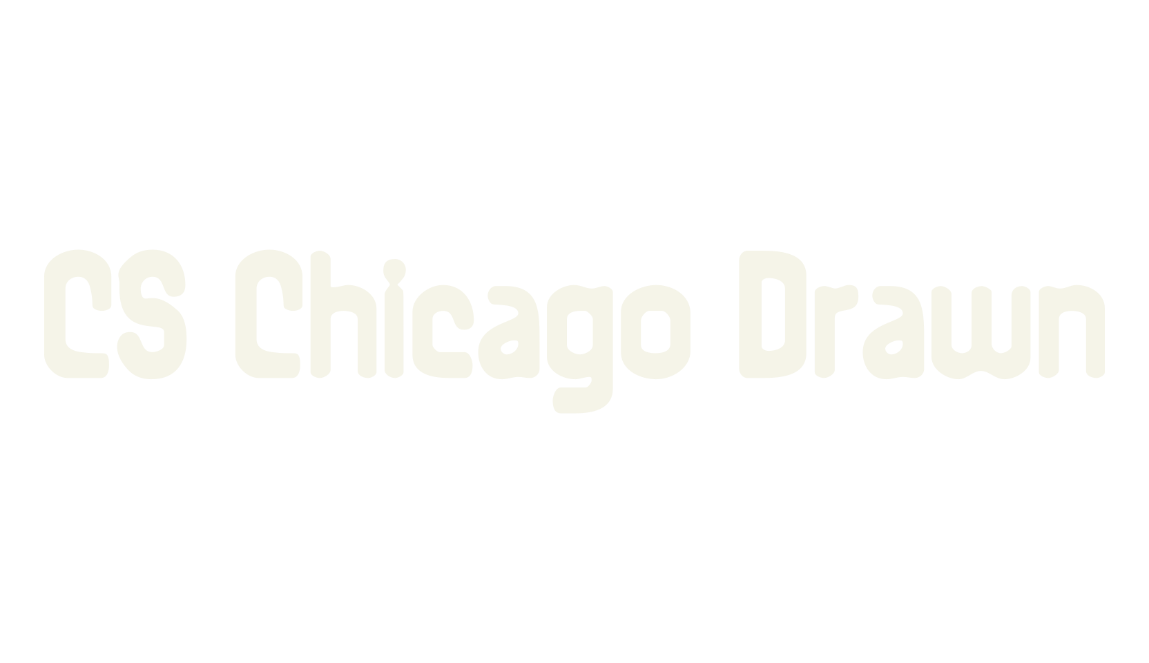 CS Chicago Drawn, display market font preview