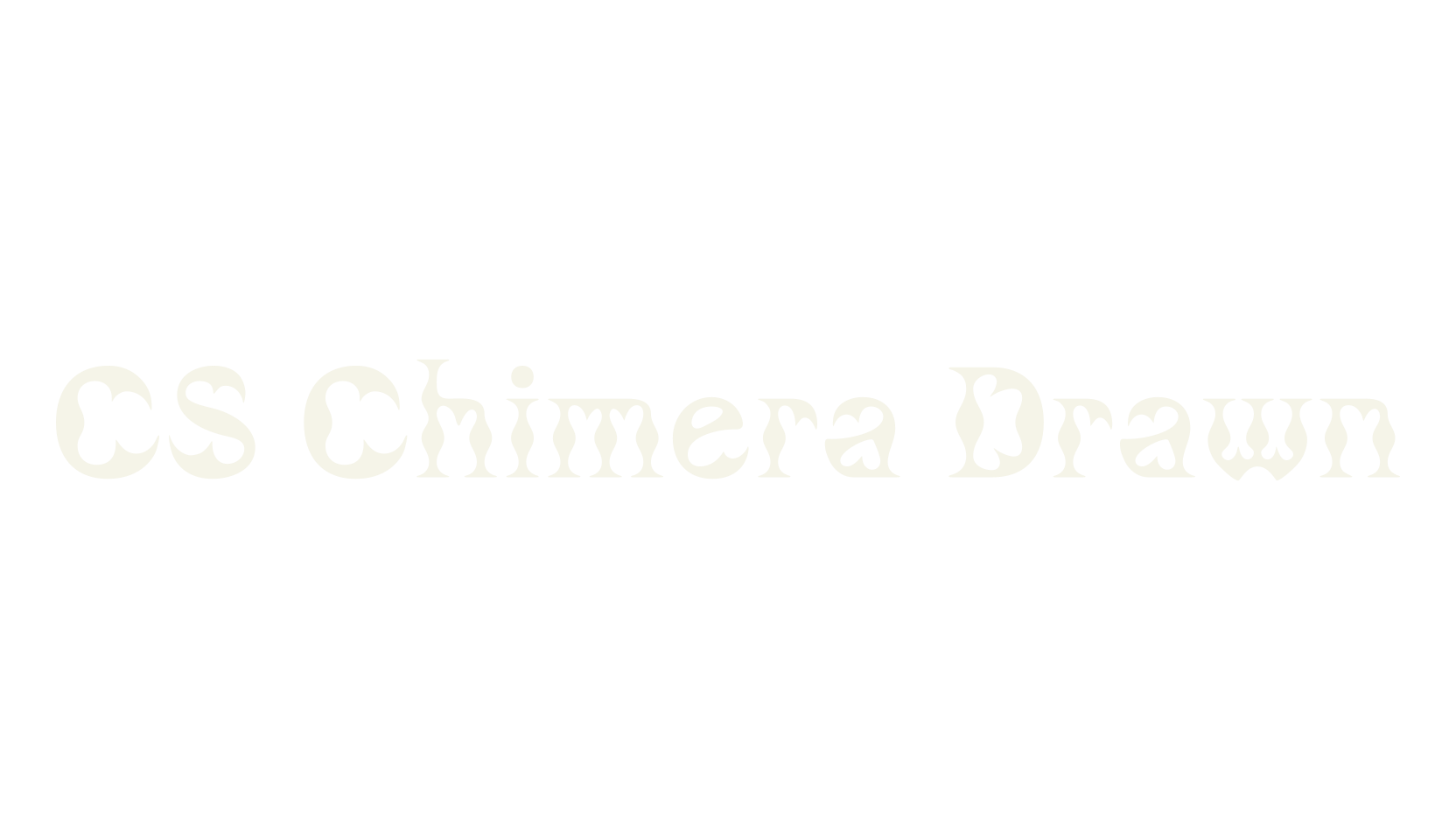 CS Chimera Drawn, logo font preview