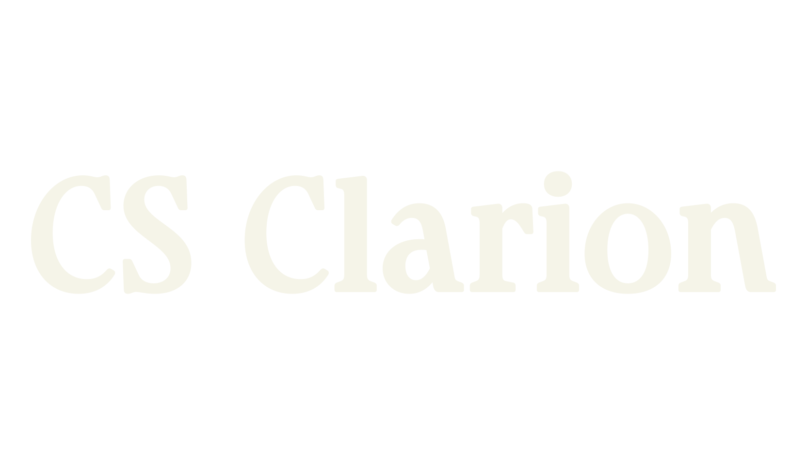 CS Clarion, modern font preview