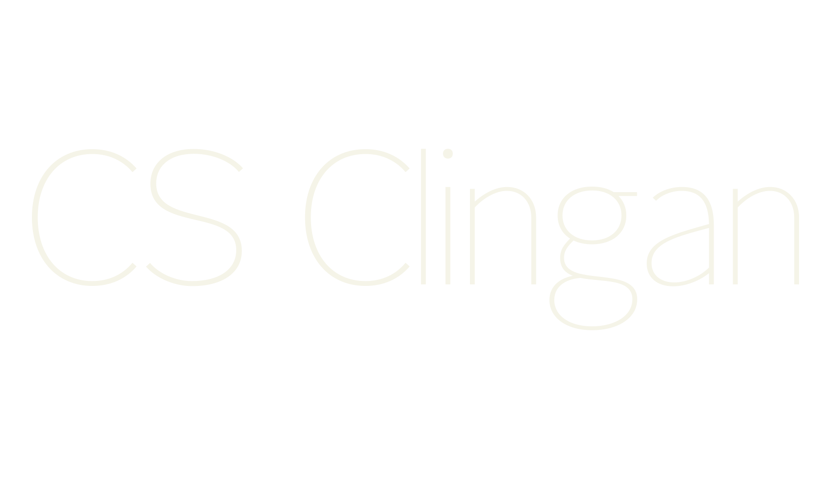 CS Clingan, minimalist font preview