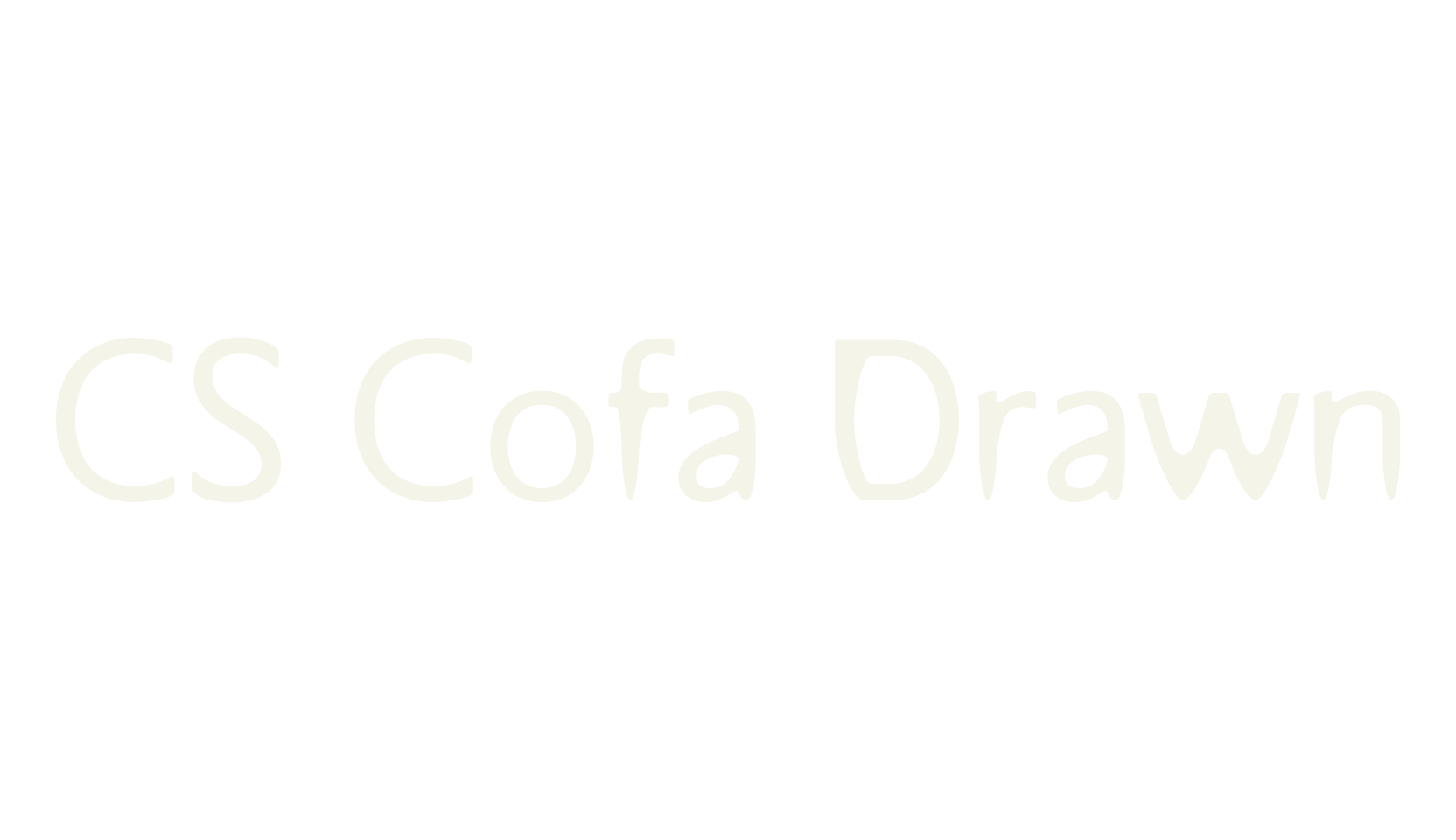 CS Cofa Drawn, logo font preview
