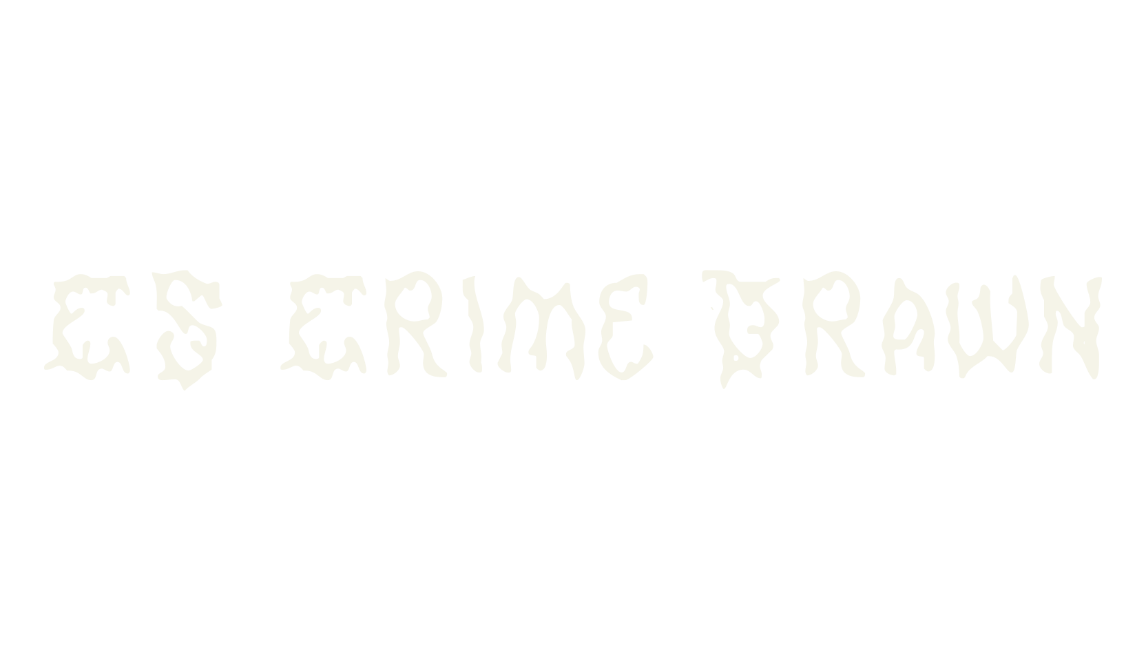 CS Crime Drawn, black metal font preview