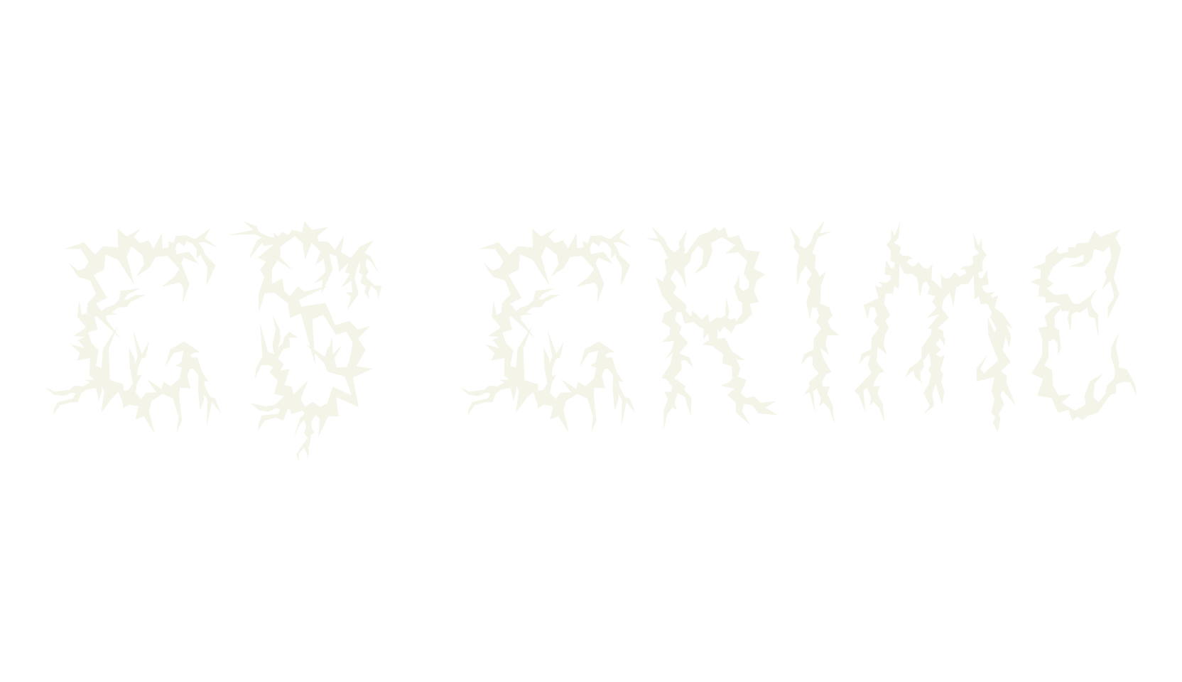 CS Crime, black metal font preview