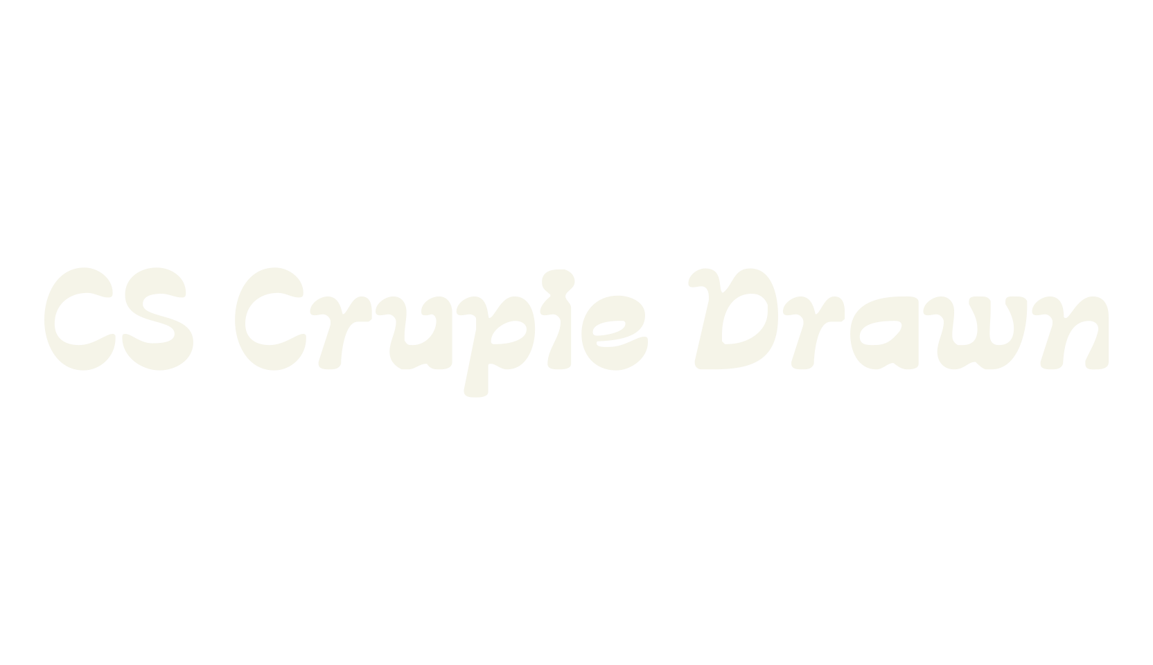 CS Crupie Drawn, poster font preview
