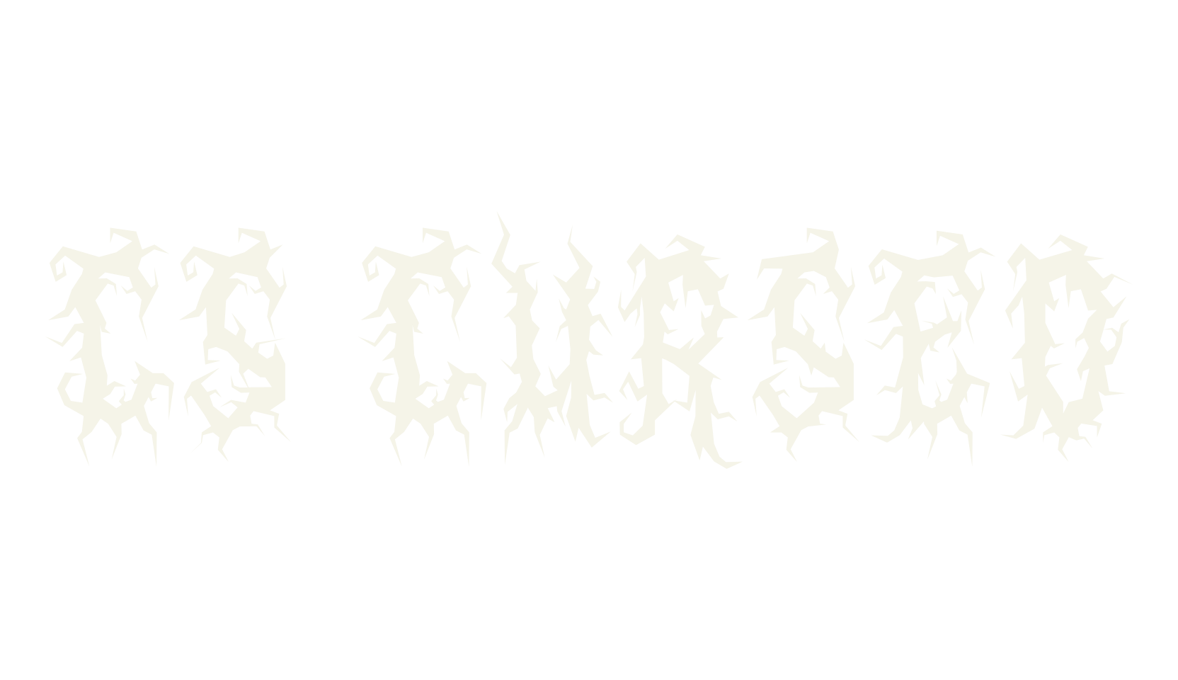 CS Cursed, black metal font preview