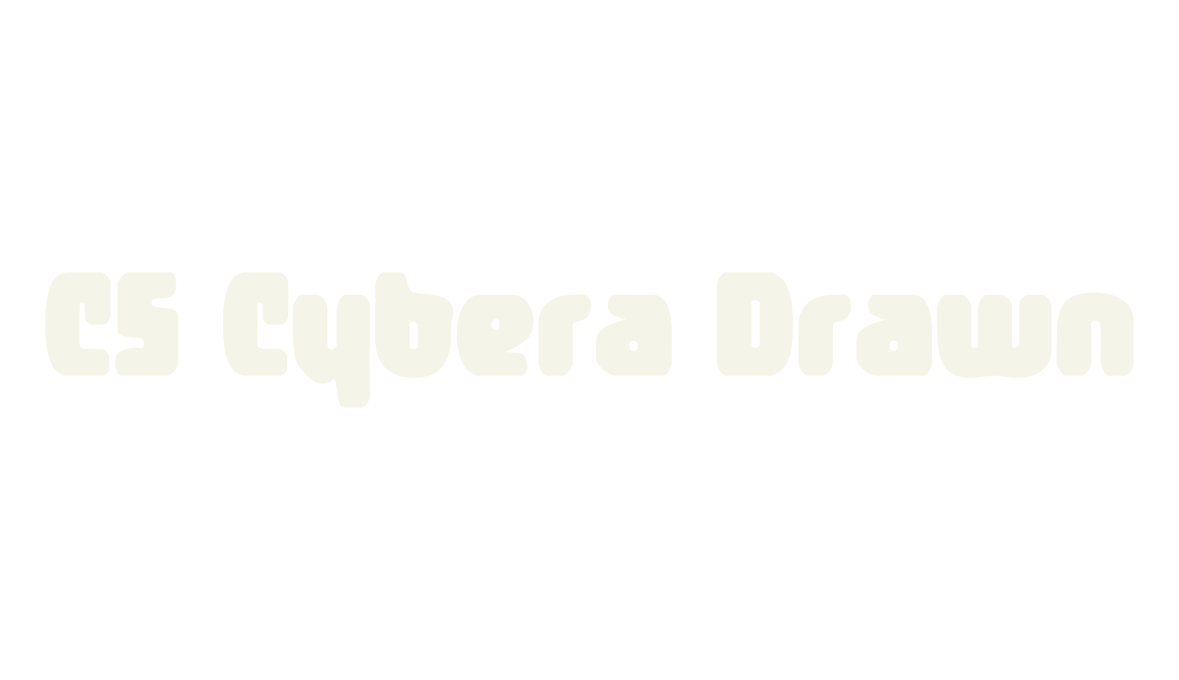 CS Cybera Drawn, display market font preview