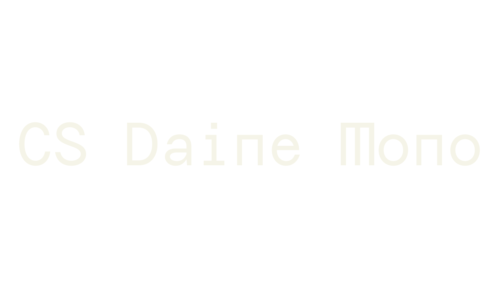 CS Daine Mono, computer font preview