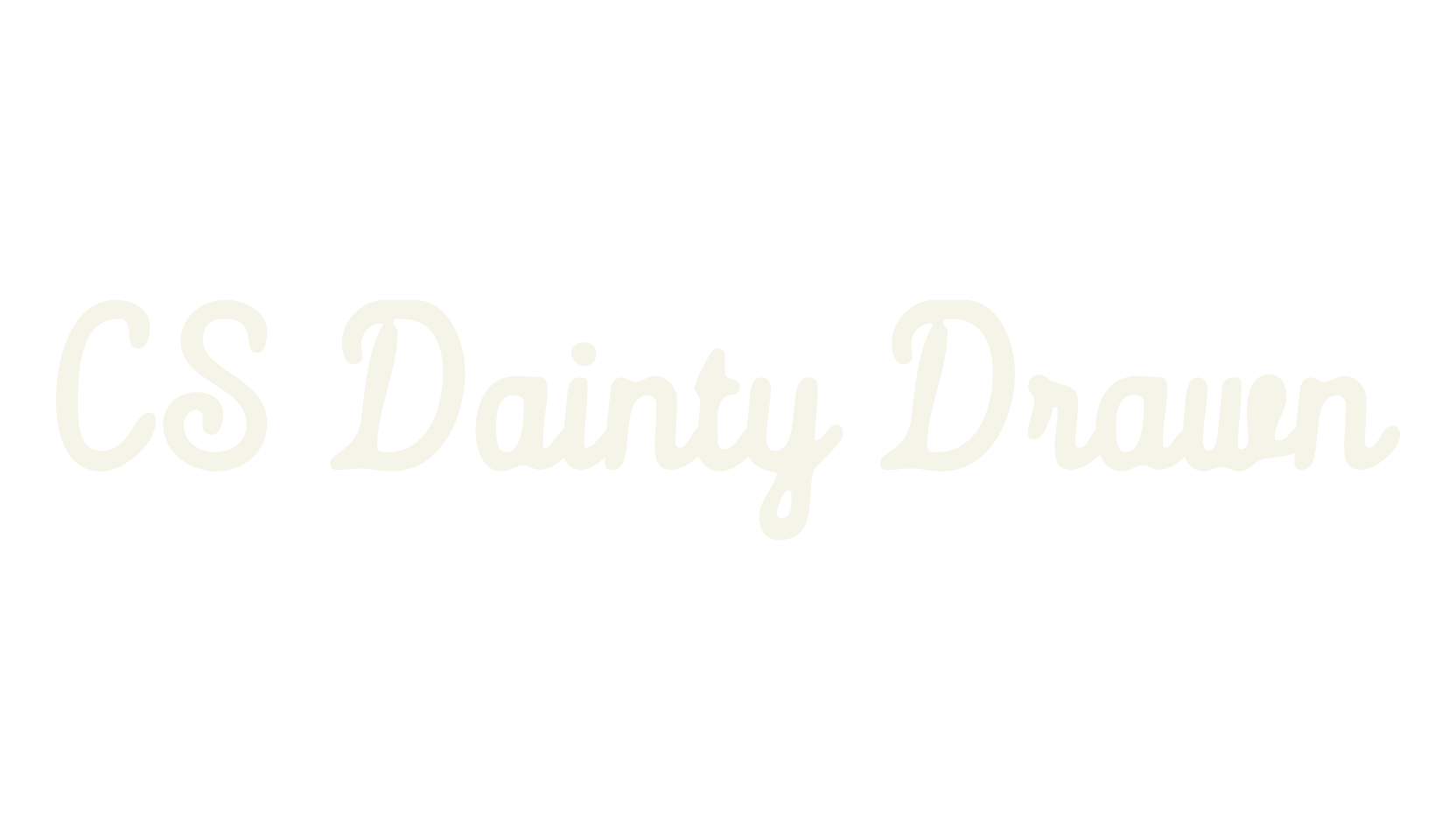 CS Dainty Drawn, fashion script font preview