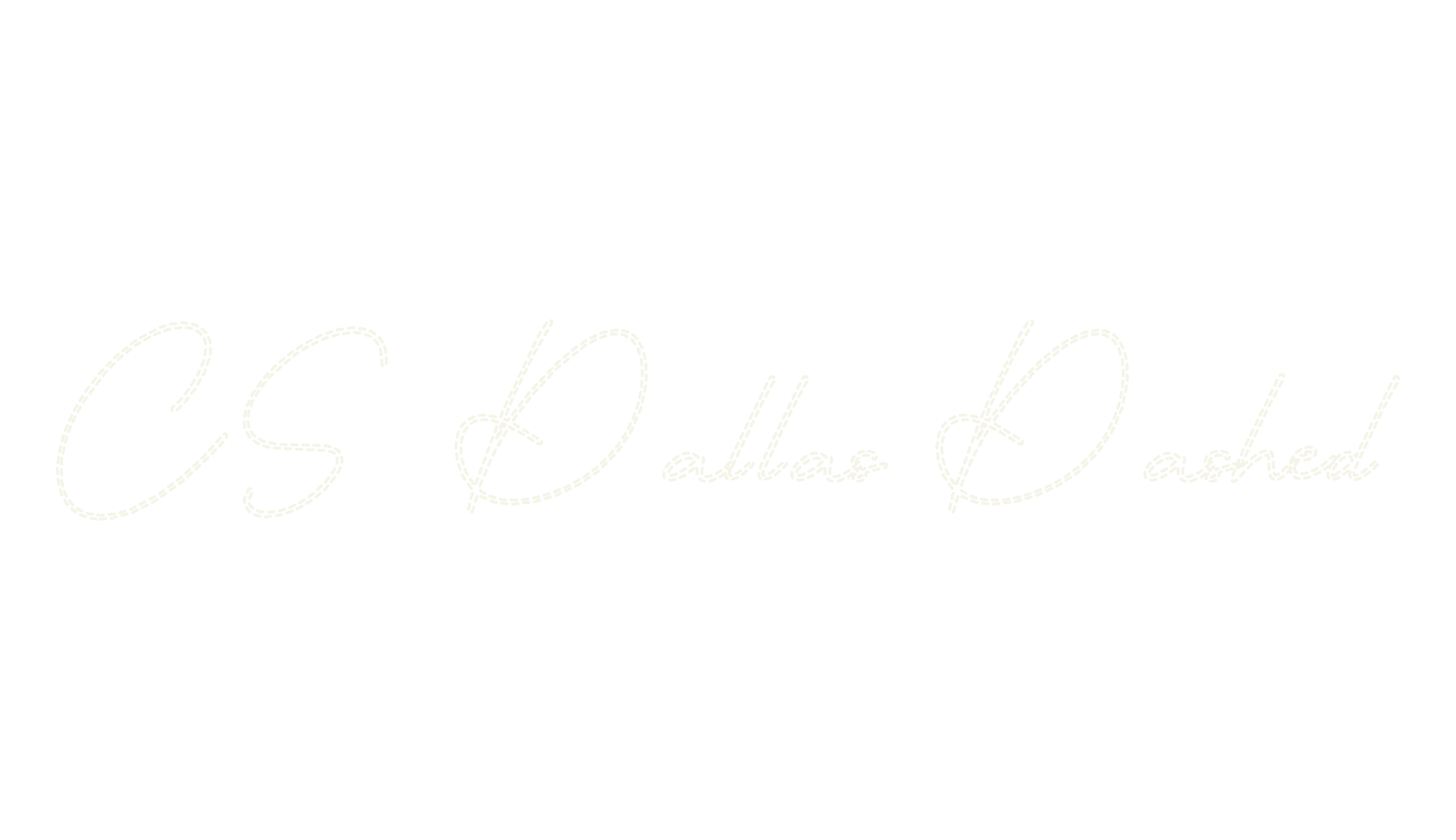 CS Dallas Dashed, fashion script font preview