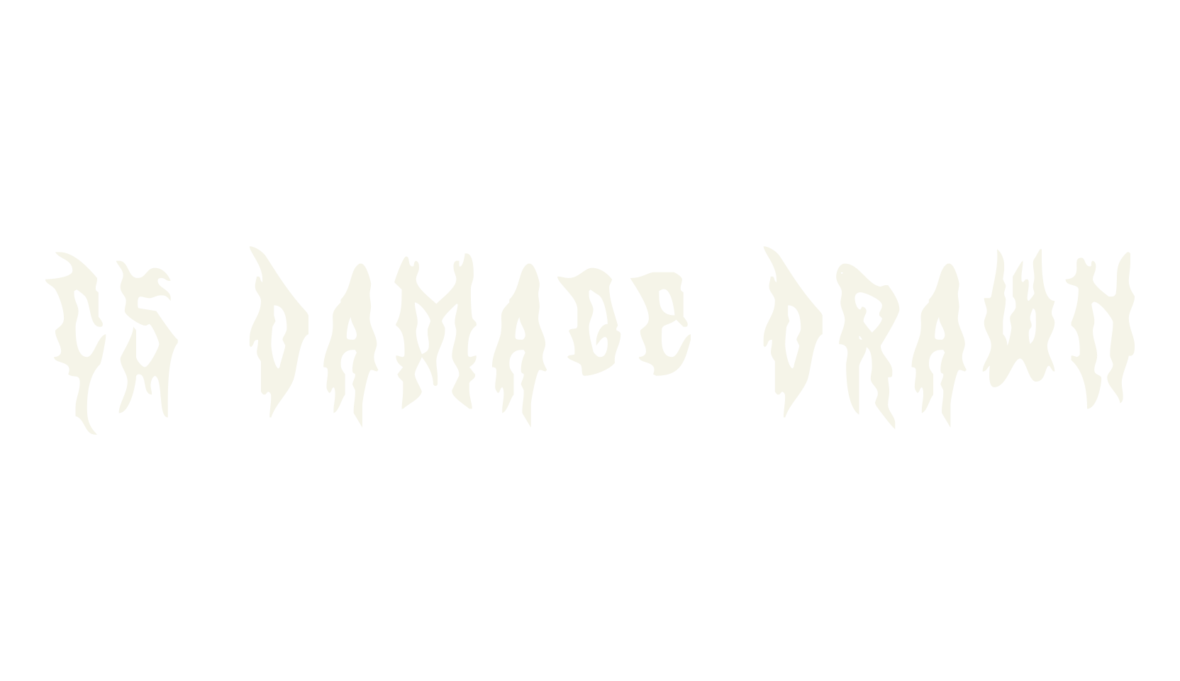 CS Damage Drawn, black metal font preview