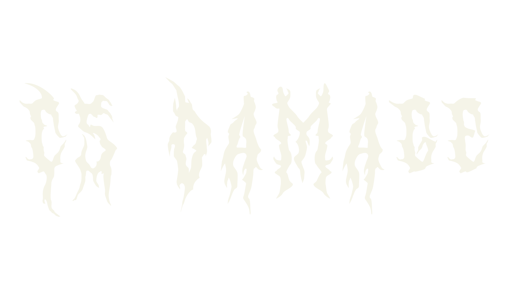 CS Damage, black metal font preview