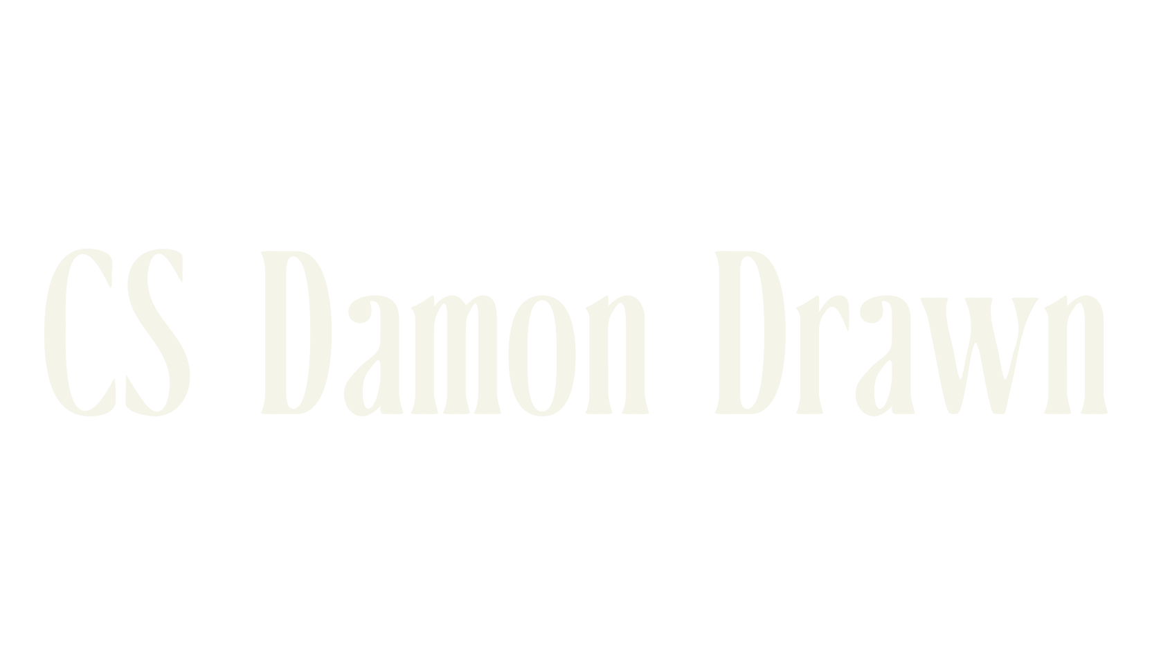 CS Damon Drawn, condensed font preview