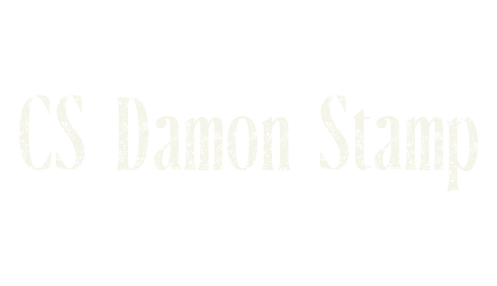CS Damon Stamp, display market font preview
