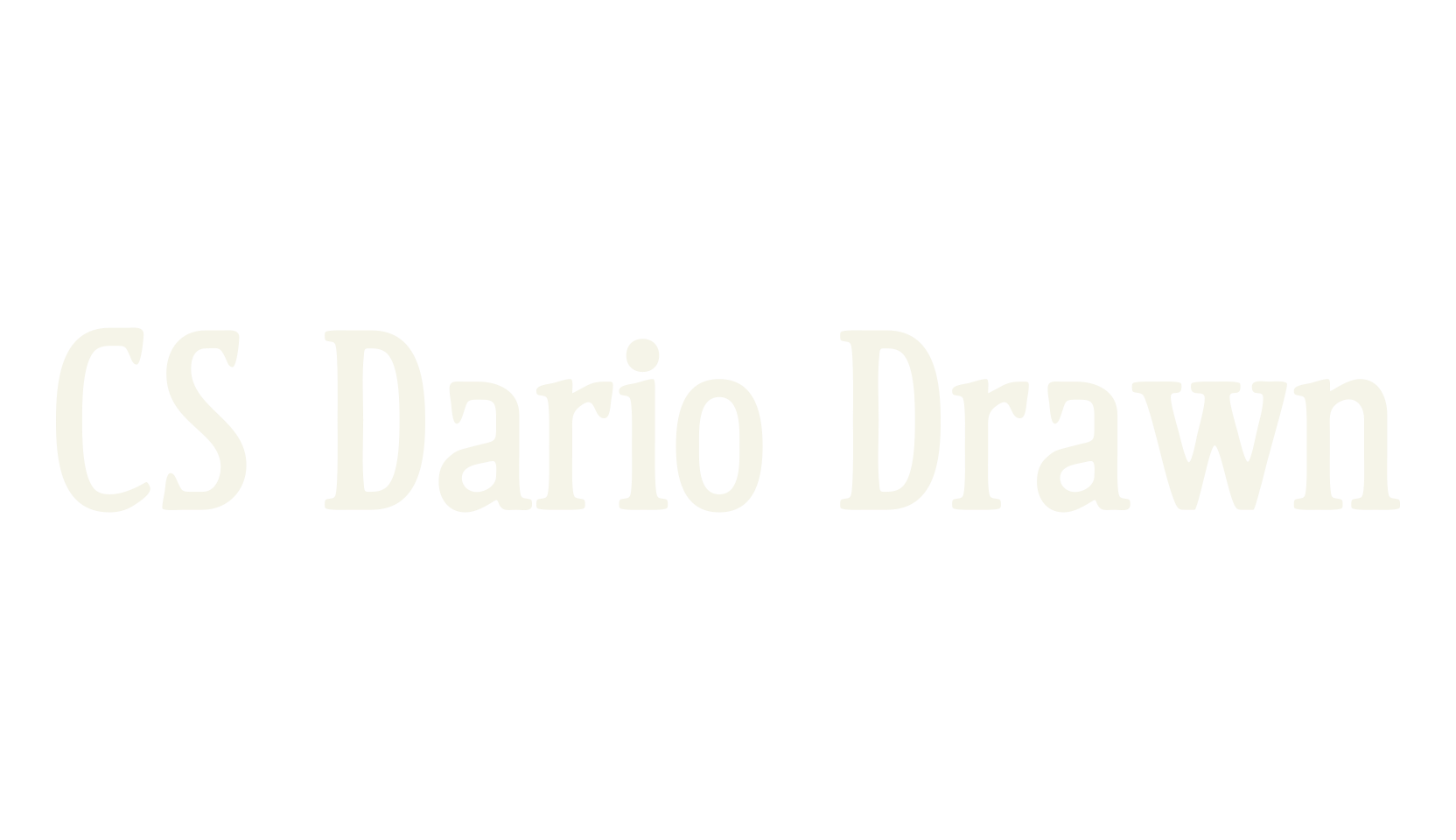 CS Dario Drawn, retro font preview