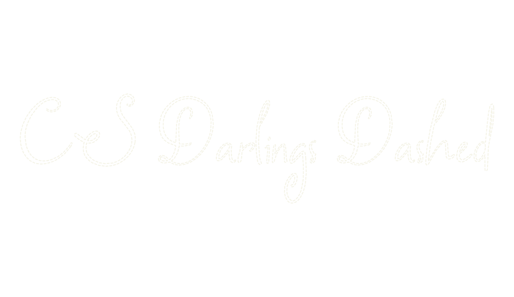 CS Darlings Dashed, fashion script font preview