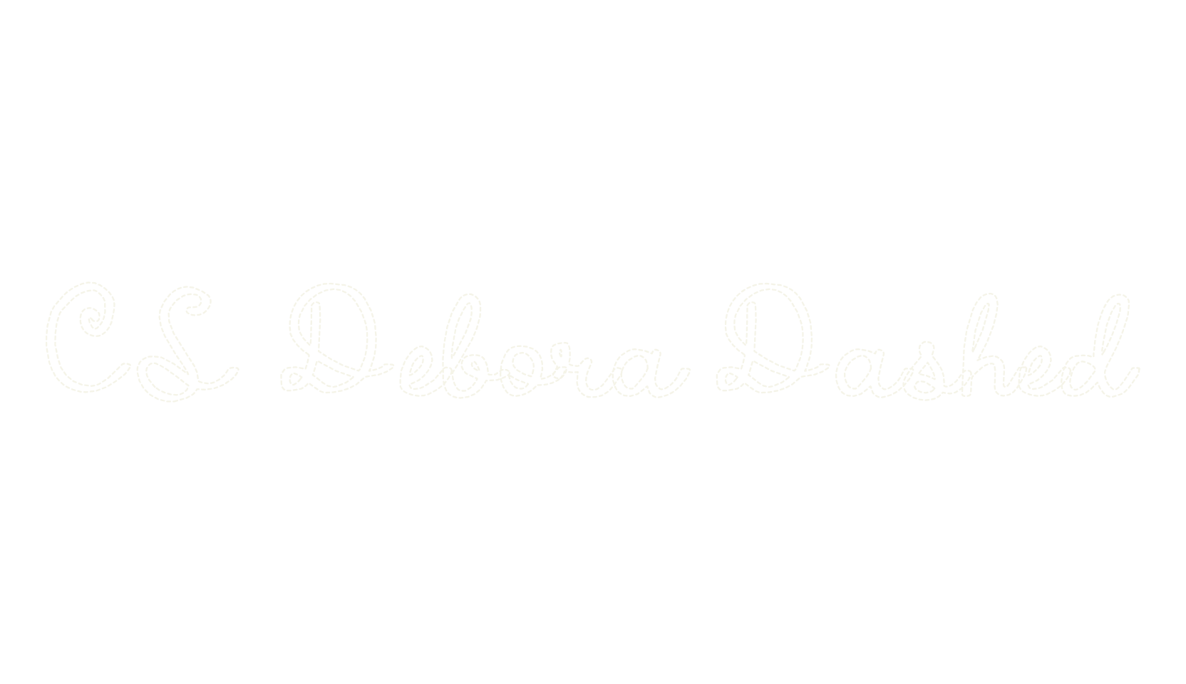 CS Debora Dashed, fashion script font preview