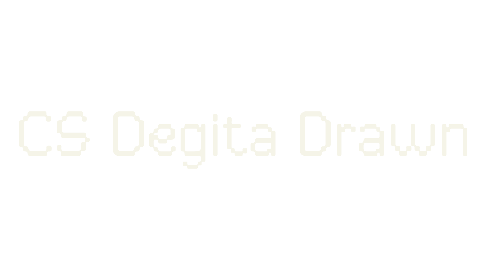 CS Degita Drawn, pixel font preview