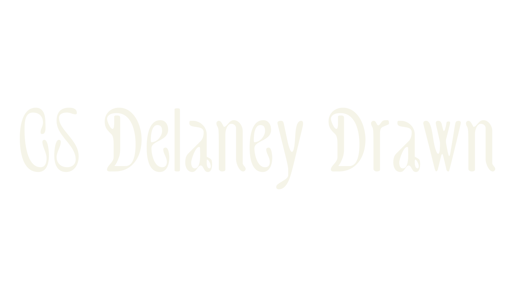 CS Delaney Drawn, logo font preview
