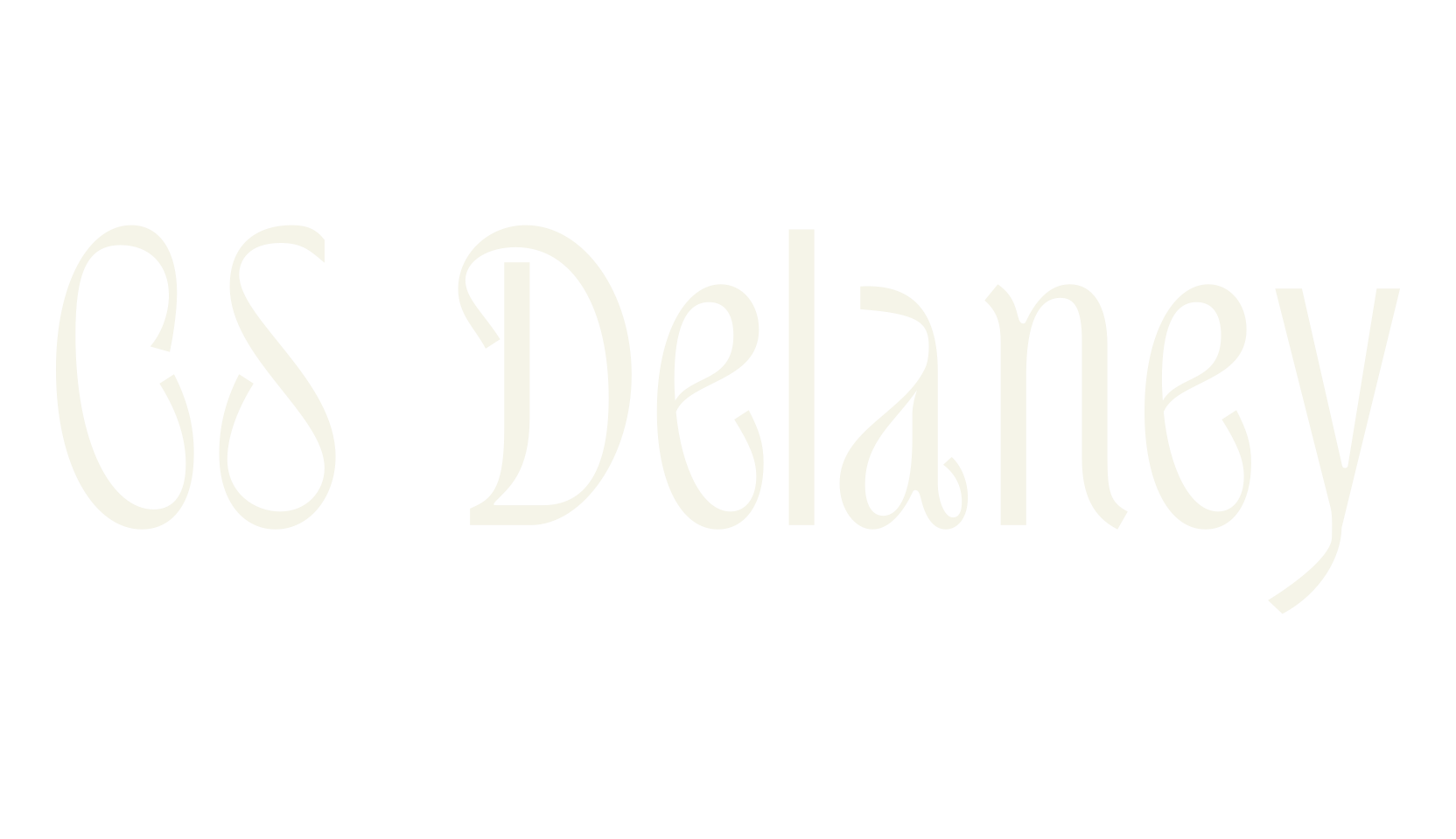 CS Delaney, modern font preview