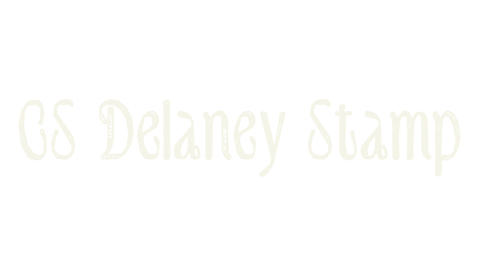CS Delaney Stamp, display market font preview