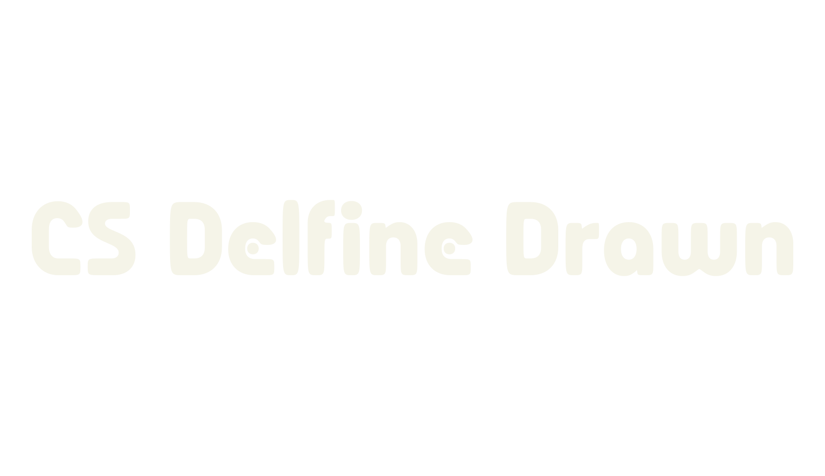 CS Delfine Drawn, modern font preview