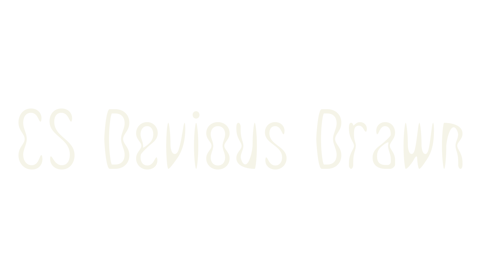 CS Devious Drawn, psychedelic font preview