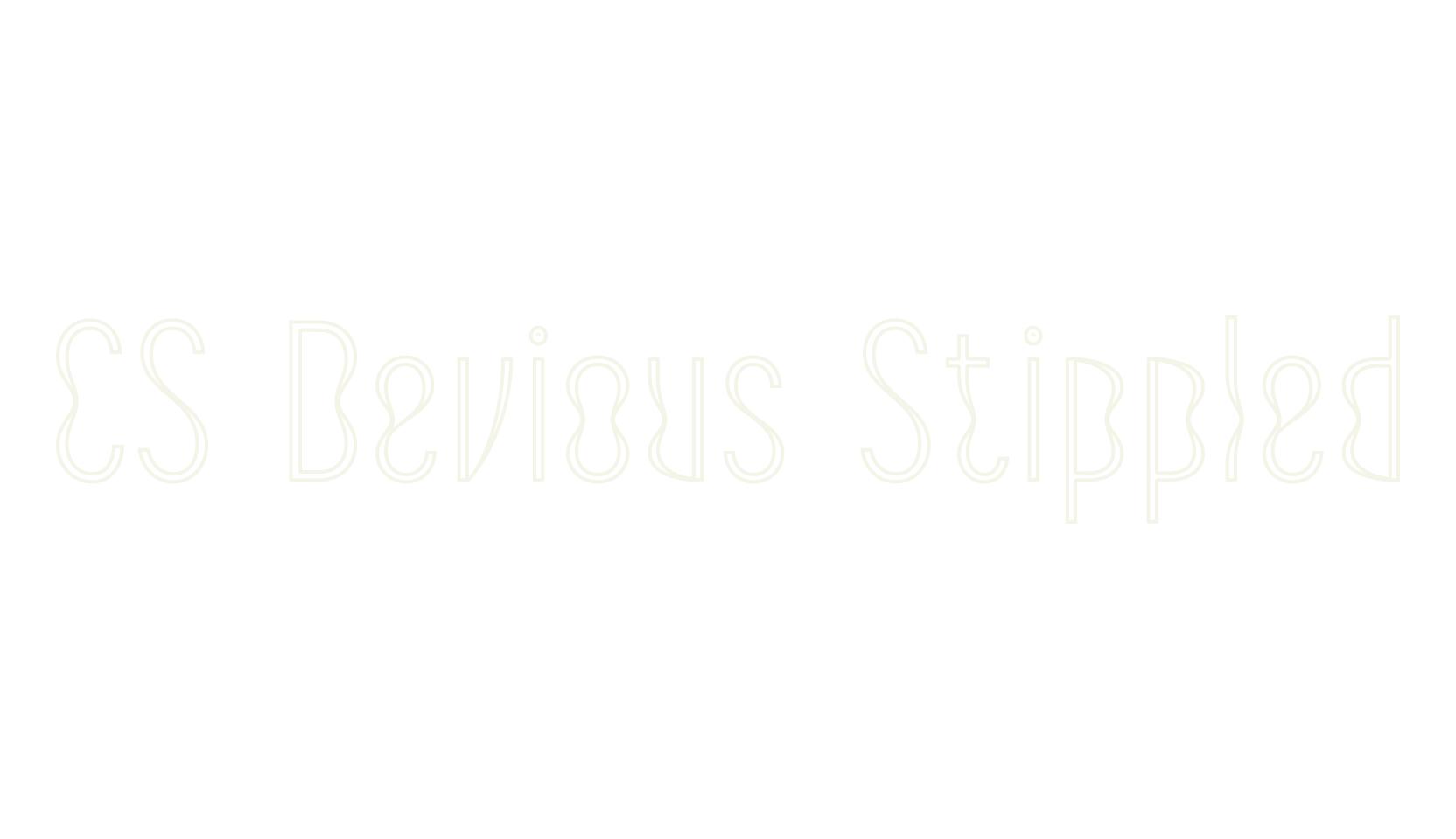 CS Devious Stippled, display market font preview