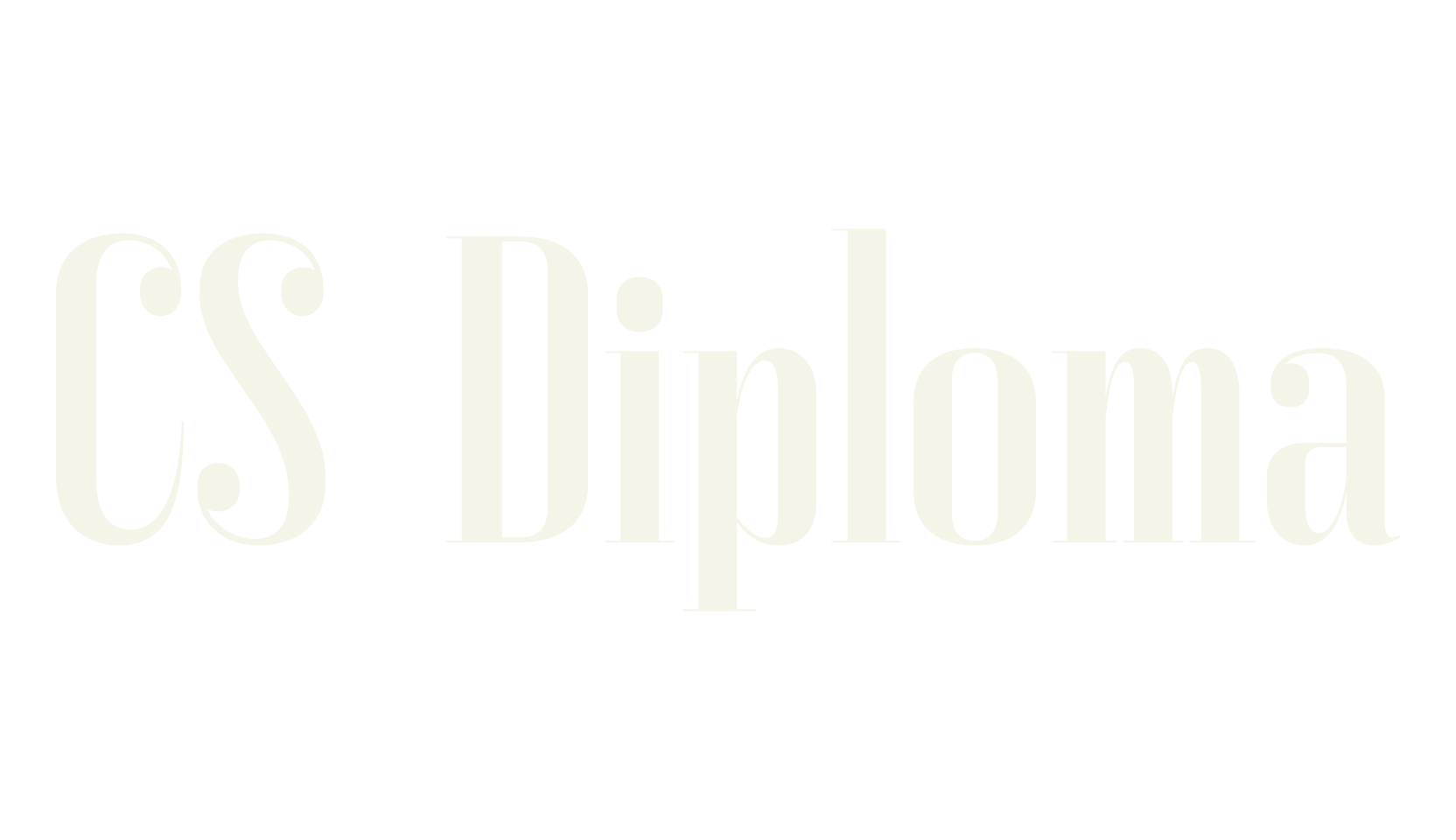 CS Diploma, condensed font preview
