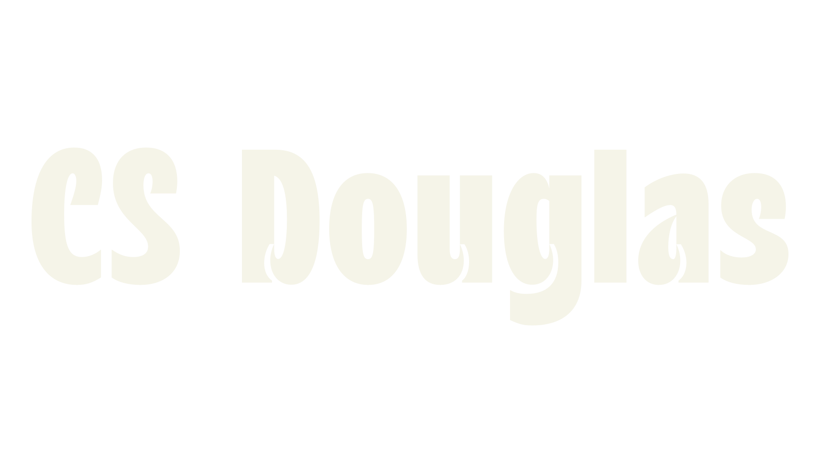 CS Douglas, title font preview