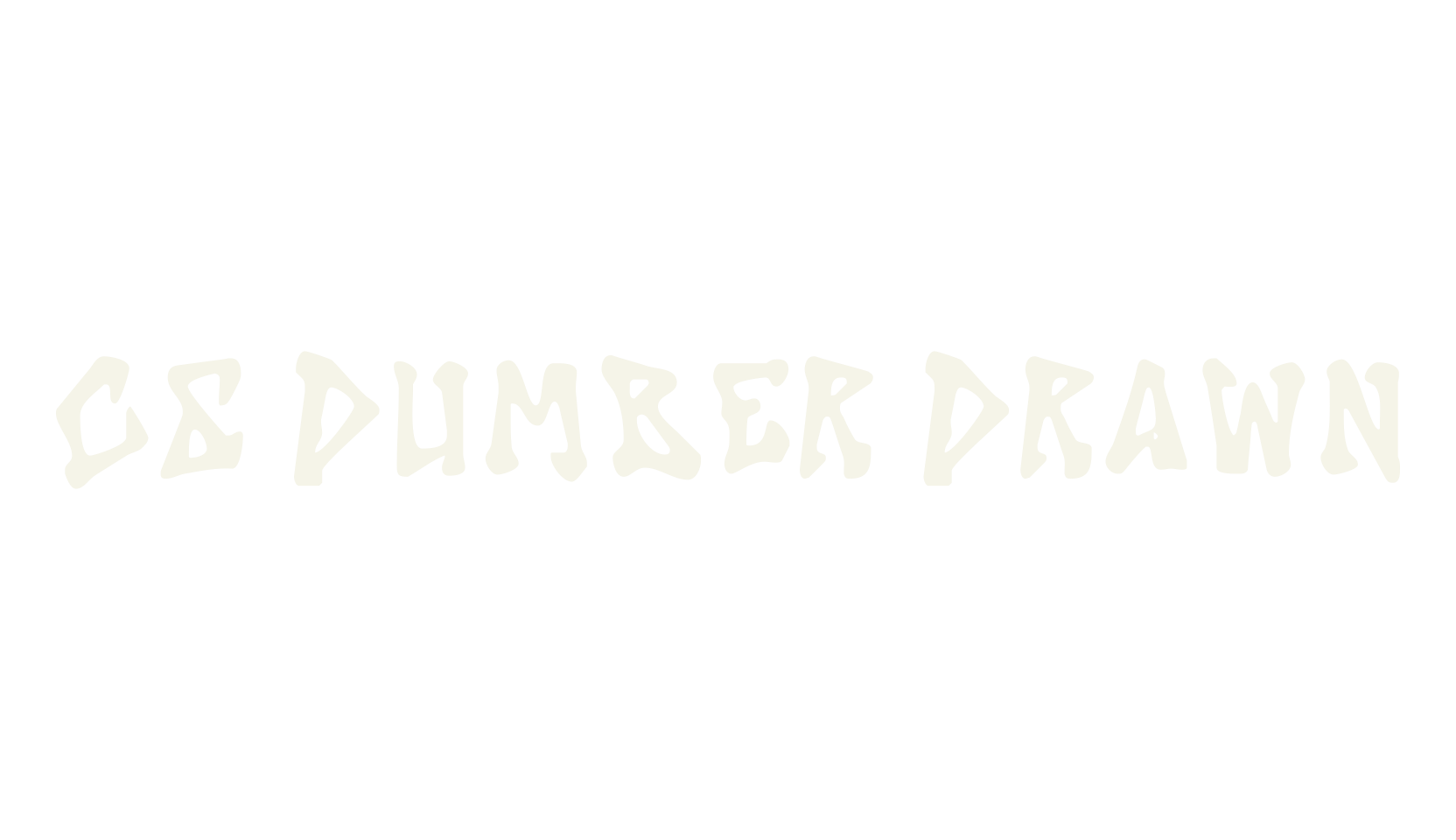 CS Dumber Drawn, logo font preview