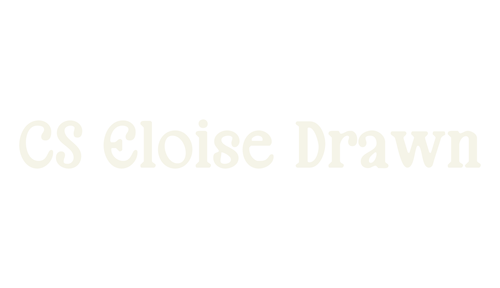 CS Eloise Drawn, retro font preview