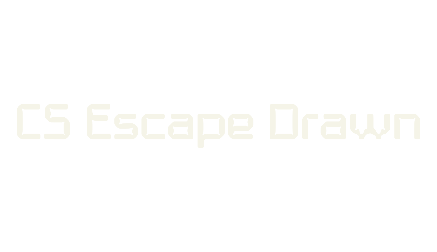 CS Escape Drawn, logo font preview