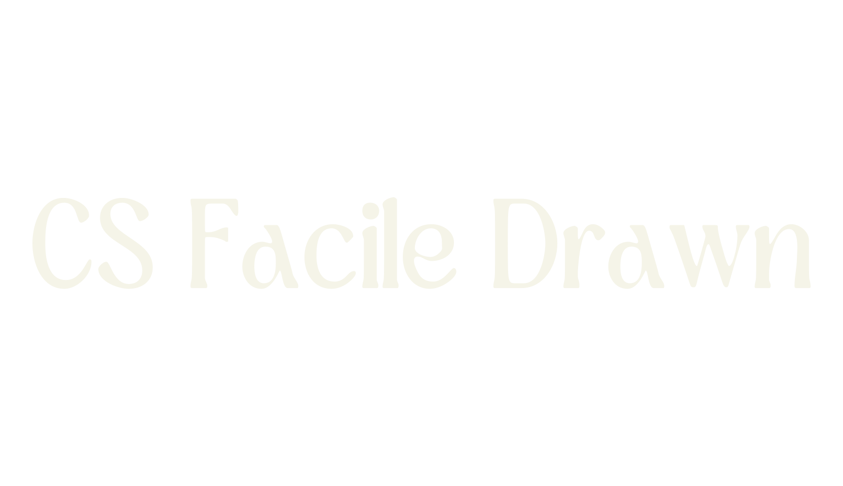 CS Facile Drawn, logo font preview