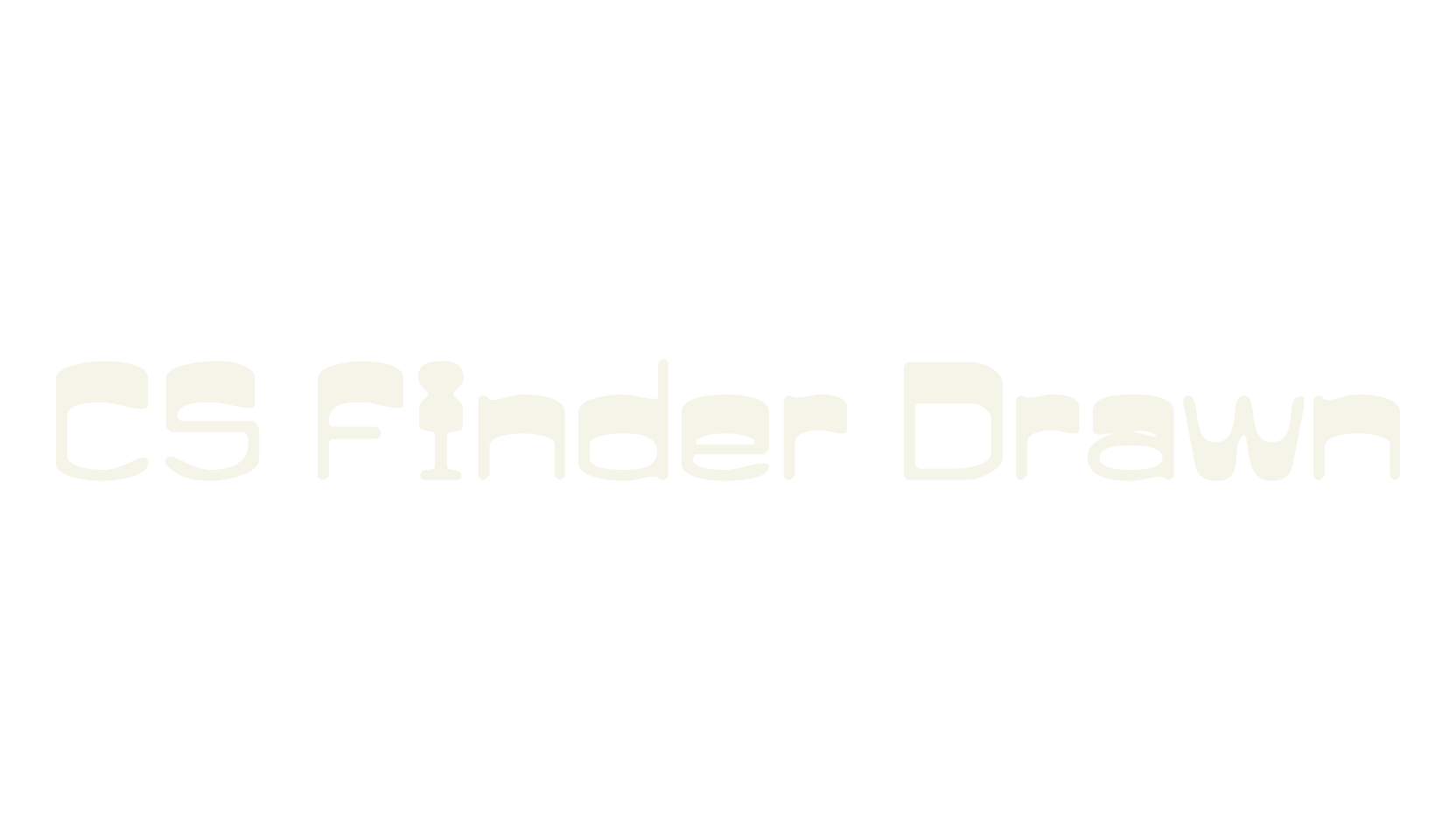 CS Finder Drawn, poster font preview
