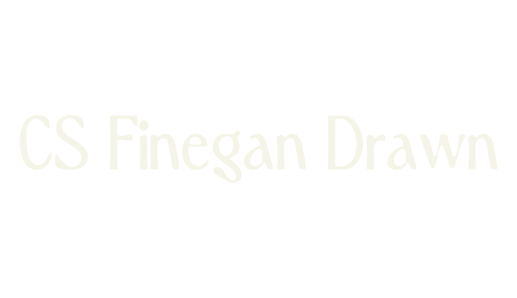 CS Finegan Drawn, logo font preview