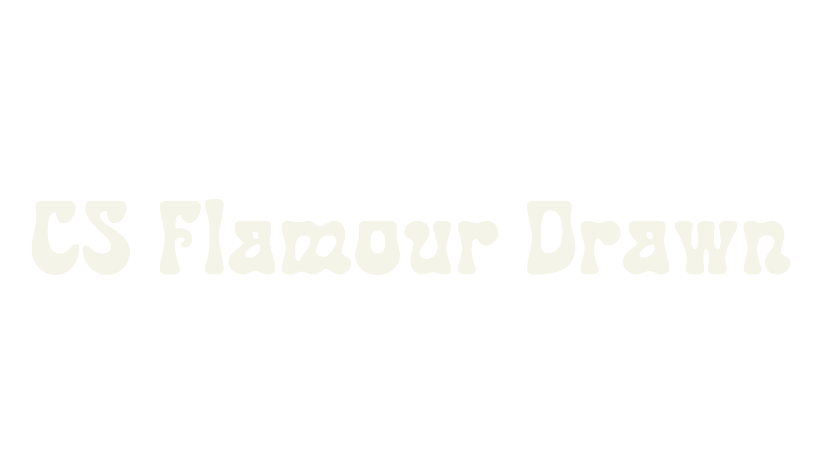 CS Flamour Drawn, psychedelic font preview