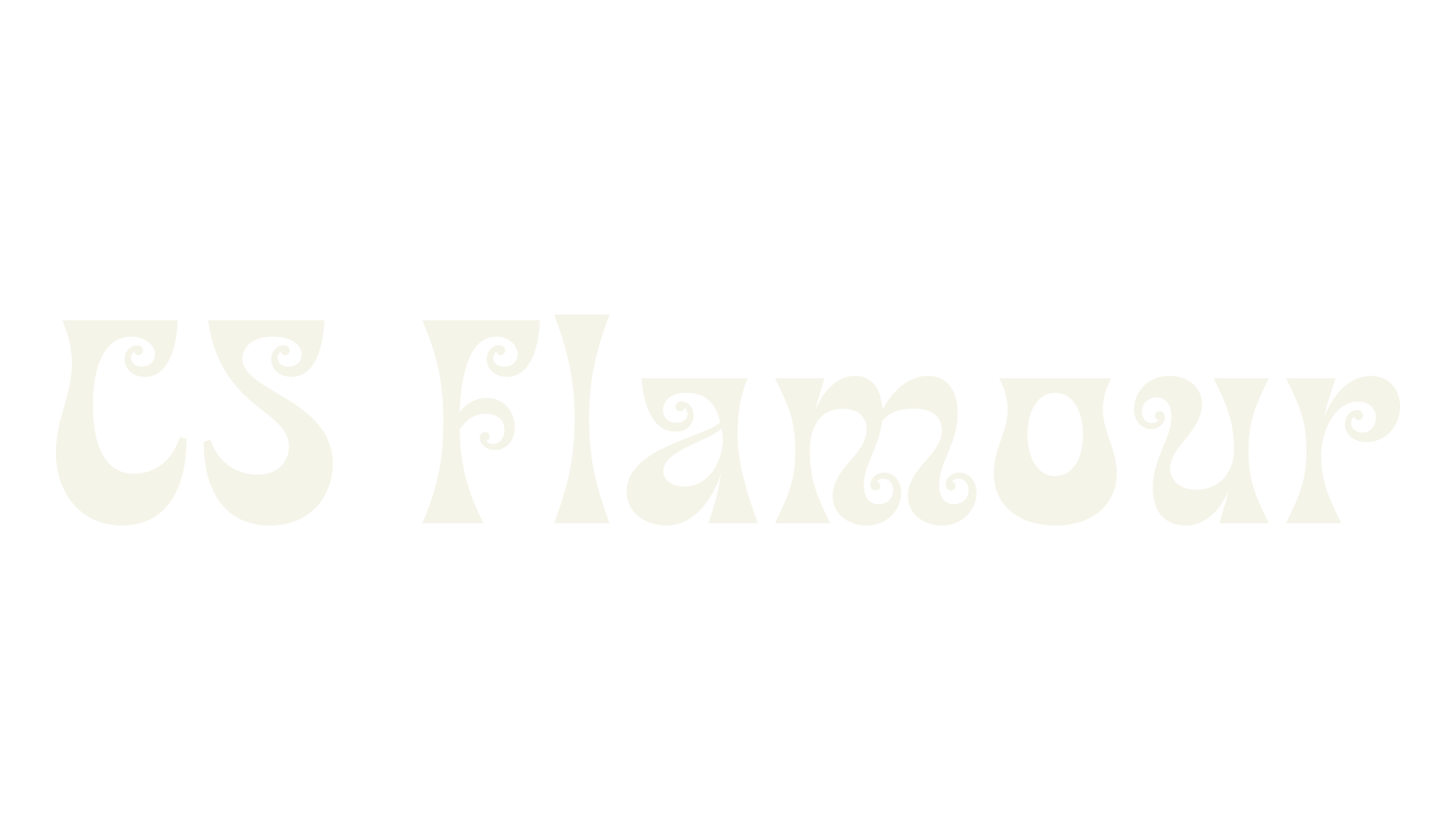 CS Flamour, whimsical font preview