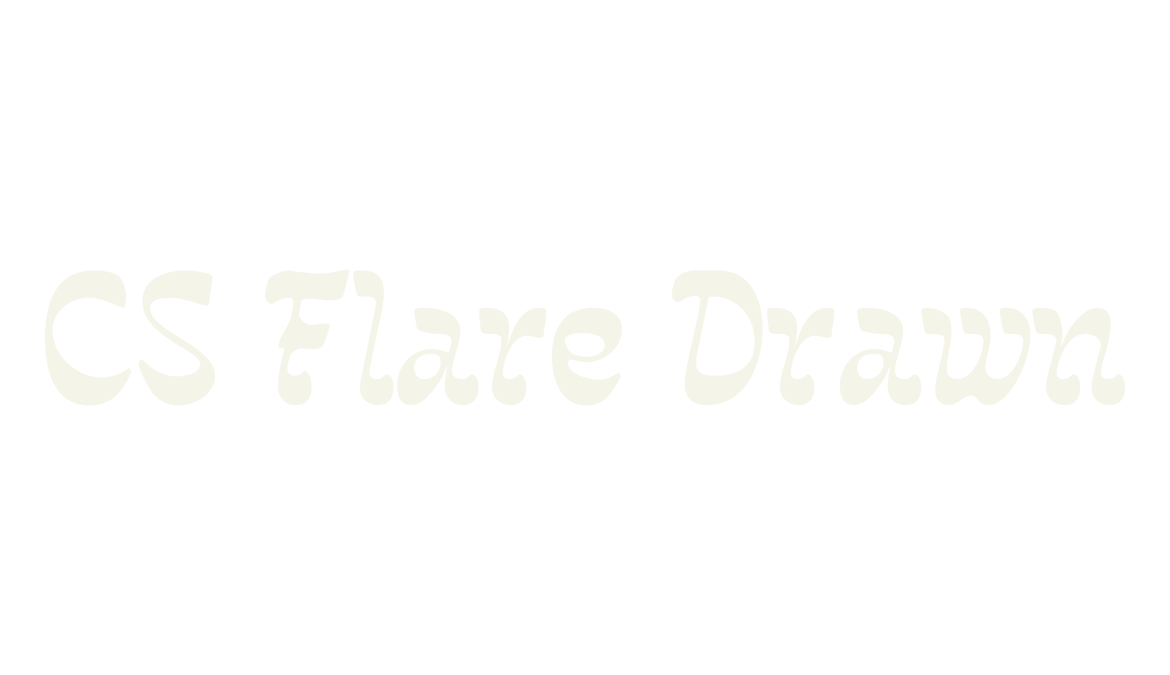 CS Flare Drawn, logo font preview