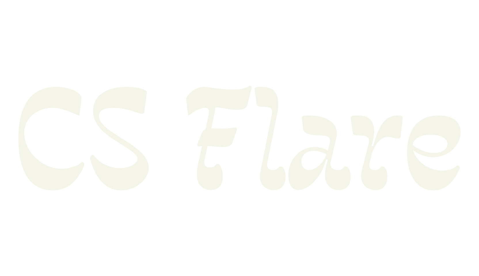 CS Flare, retro font preview