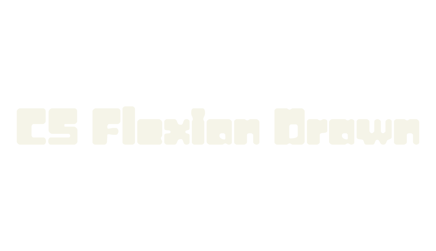 CS Flexion Drawn, display market font preview