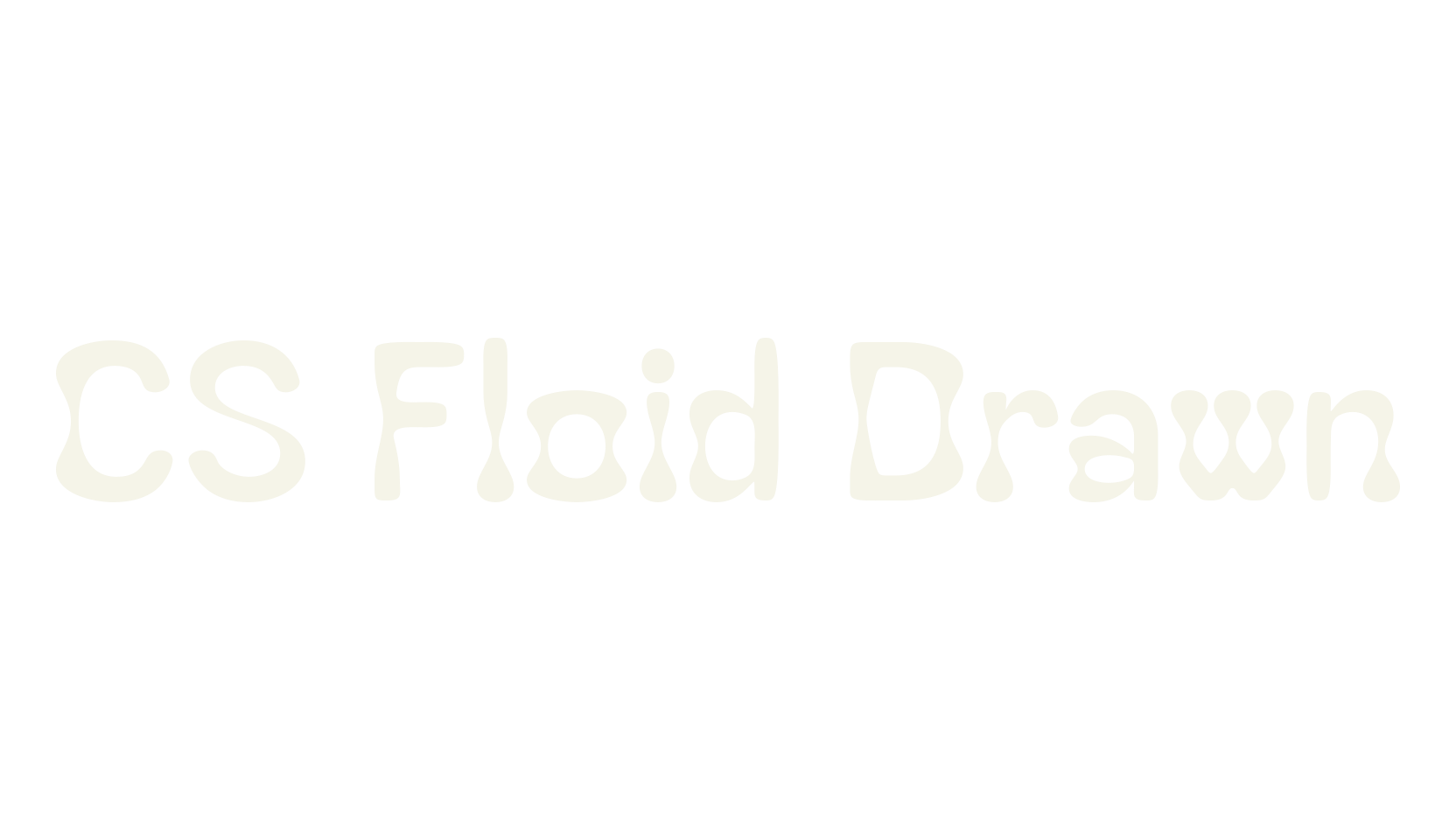 CS Floid Drawn, logo font preview